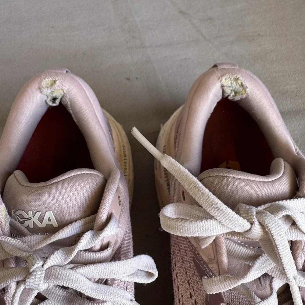 Size 5.5 - HOKA Bondi 8 Running Shoe (Women) PALE MAUVE / PEACH WHIP